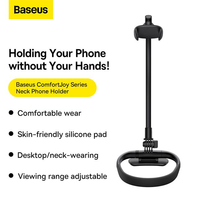 Suport pentru telefon 5.4-6.7" Baseus LUGB000001, negru