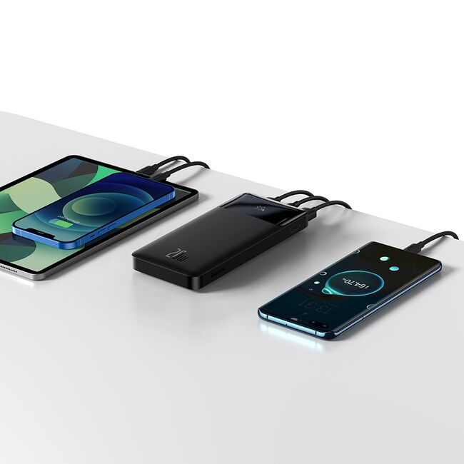Baterie externa 10000mAh Baseus, 2xUSB, USB-C, Micro-USB, PPBD050301