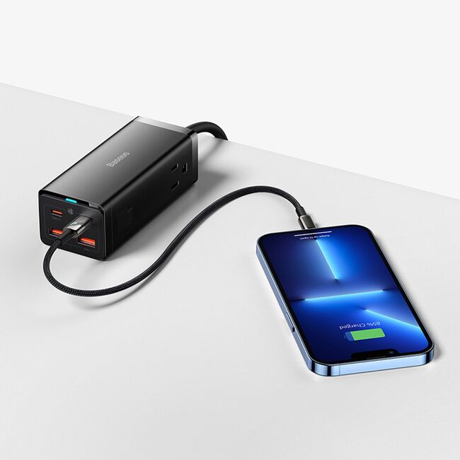 Incarcator US/Cablu de alimentare GaN3 Pro, 2 x AC, 2 x USB, 2 x Type-C, 100W Baseus PSZM000201