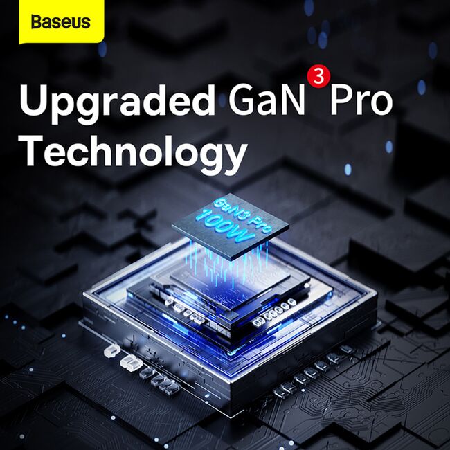 Incarcator US/Cablu de alimentare GaN3 Pro, 2 x AC, 2 x USB, 2 x Type-C, 100W Baseus PSZM000201
