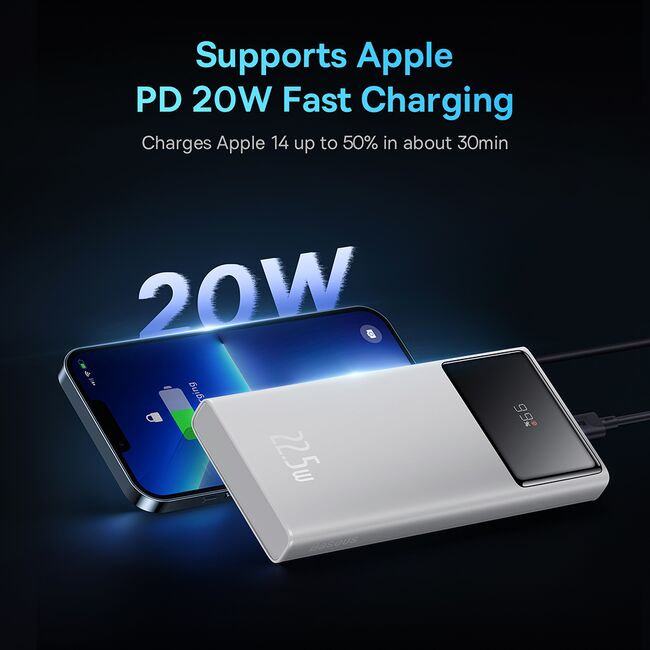 Powerbank 10000mAh, USB Type-C, Micro-USB Baseus, PPXJ100002