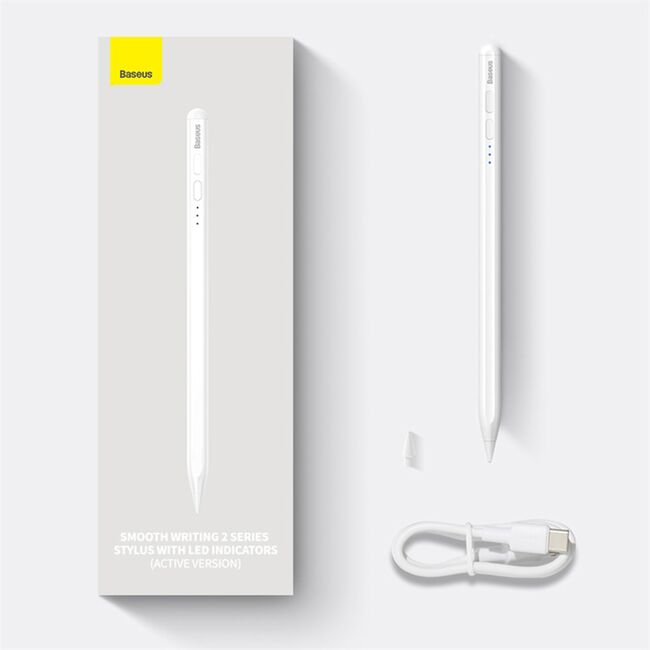 Stylus pen activ Baseus, palm rejection, alb, SXBC060202