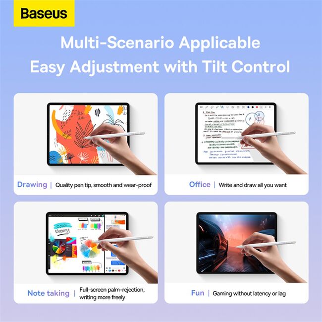 Stylus pen activ Baseus, palm rejection, alb, SXBC060202