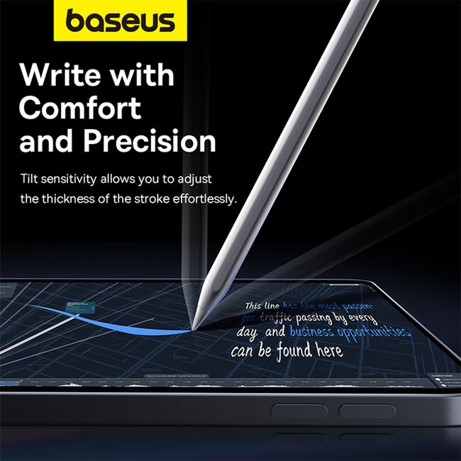 Stylus pen activ pentru iPad Baseus, 130mAh, P80015805211-00, alb