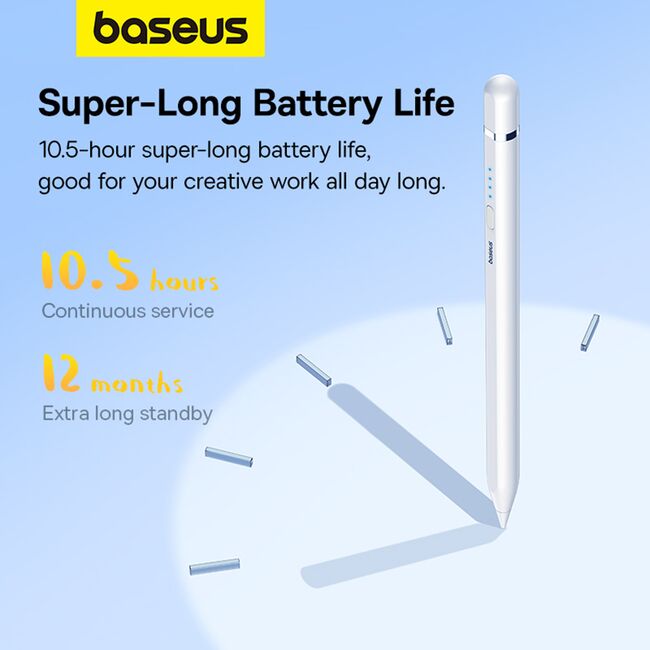 Stylus pen activ pentru iPad Baseus, P80015806211-02, alb
