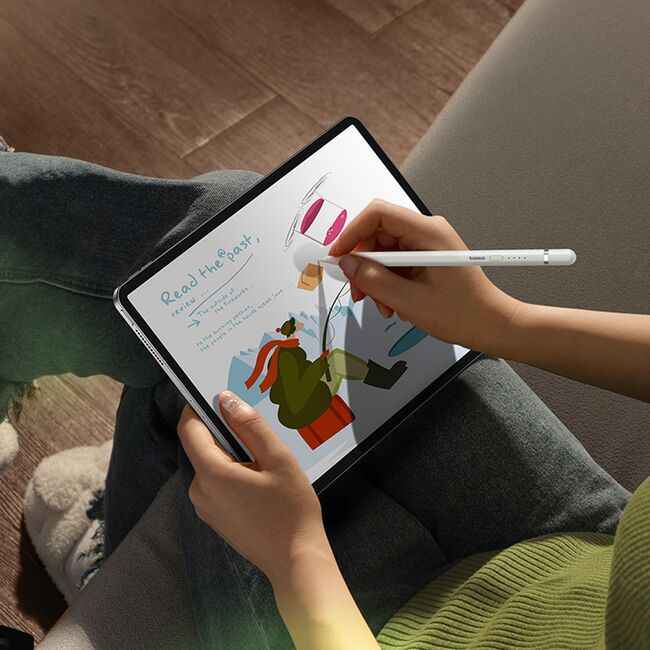 Stylus pen activ pentru iPad Baseus, P80015806211-02, alb