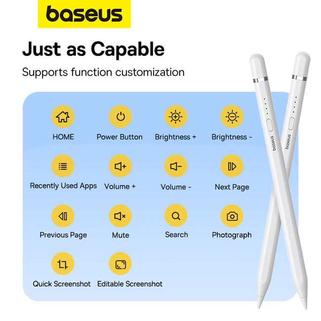 Stylus pen activ pentru iPad Baseus, P80015806211-02, alb