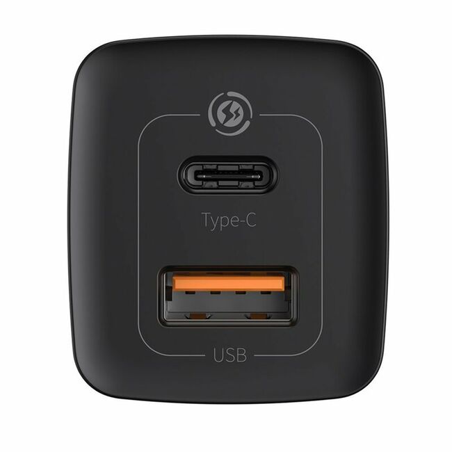Incarcator priza Baseus GaN Lite USB QC3.0, Type-C 65W, negru