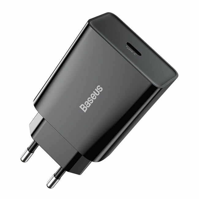 Incarcator priza USB-C Quick Charge Baseus Speed, 20W, negru