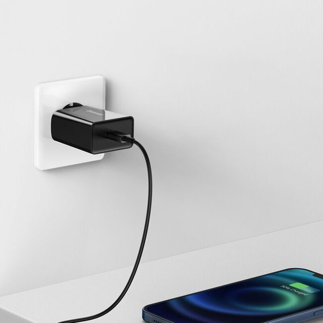 Incarcator priza USB-C Quick Charge Baseus Speed, 20W, negru