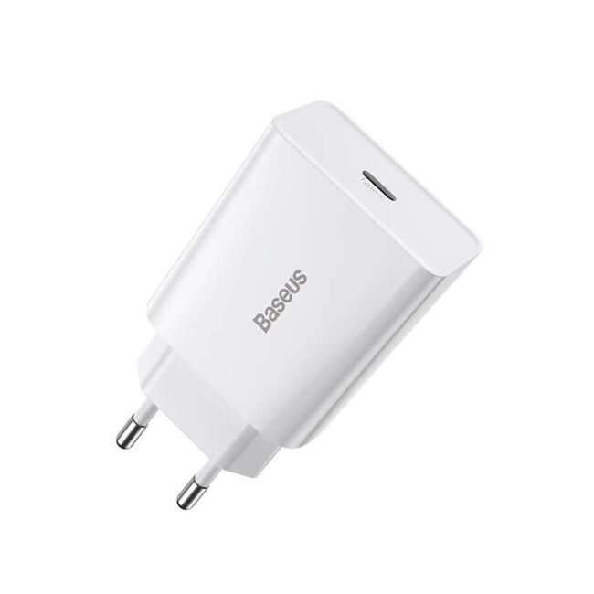 Incarcator priza USB-C Quick Charge Baseus Speed, 20W, alb