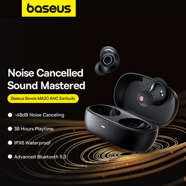 Casti True Wireless Bluetooth in-ear Baseus MA20, negru