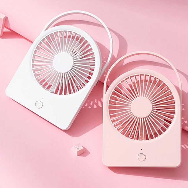 Mini ventilator birou ieftin portabil Techsuit, albastru, CT-108