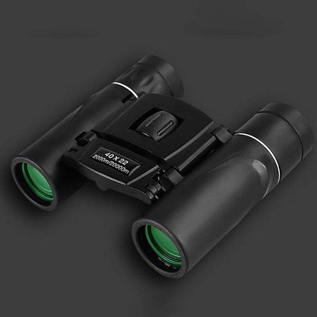 Binoclu compact 40 x 22 Long Range, pliabil, focus reglabil, ideal vânătoare, sport, camping, calatorii outdoor, negru