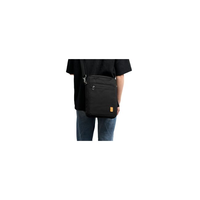Geanta / Husa pentru tableta pana la 12.9 inch si laptop 13.3 inch, water resistent cu maner si curea de umar, cu fermoar, multiple buzunare, negru