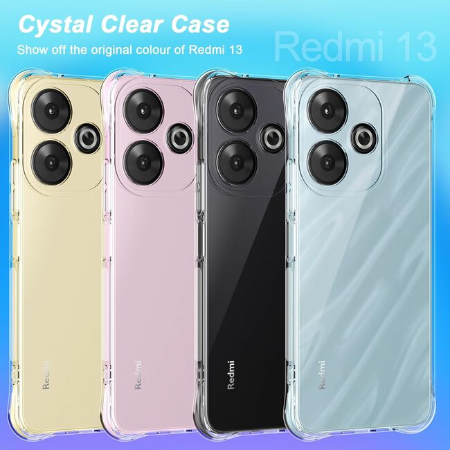 Husa pentru Xiaomi Redmi 13 Anti-Shock 1.5mm, cu protectie pentru lentile, transparenta