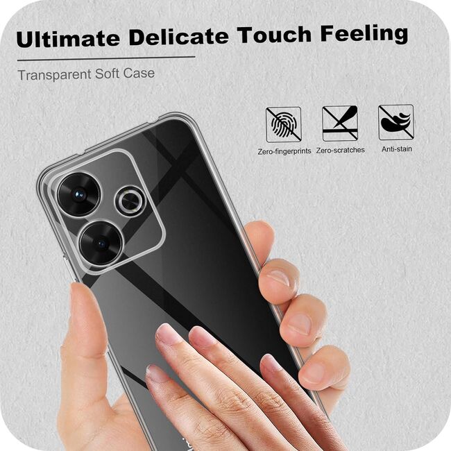 Husa pentru Xiaomi Redmi 13 Anti-Shock 1.5mm, cu protectie pentru lentile, transparenta