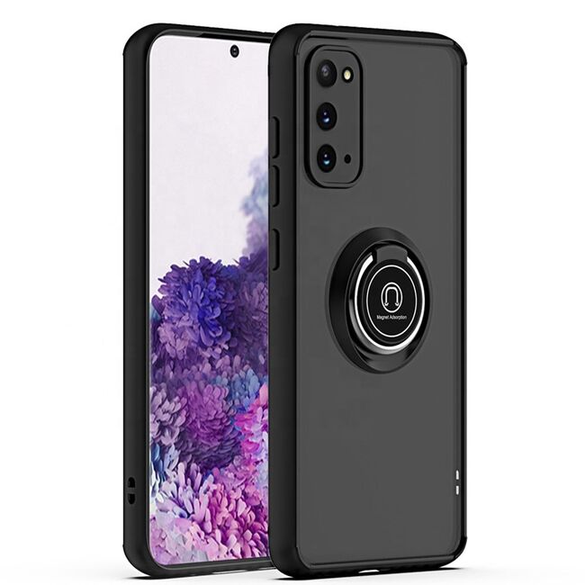 Husa Xiaomi Redmi 13 Techsuit Glinth cu inel suport stand magnetic, negru