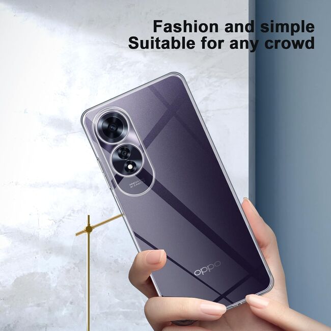 Husa pentru Oppo A60 Anti-Shock 1.5mm, cu protectie lentile, transparent