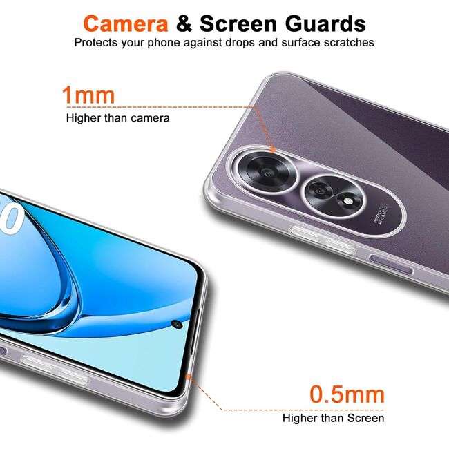 Husa pentru Oppo A60 Anti-Shock 1.5mm, cu protectie lentile, transparent