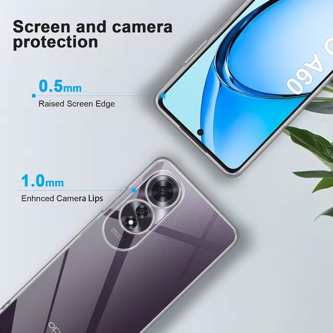 Husa pentru Oppo A60 Anti-Shock 1.5mm, cu protectie lentile, transparent