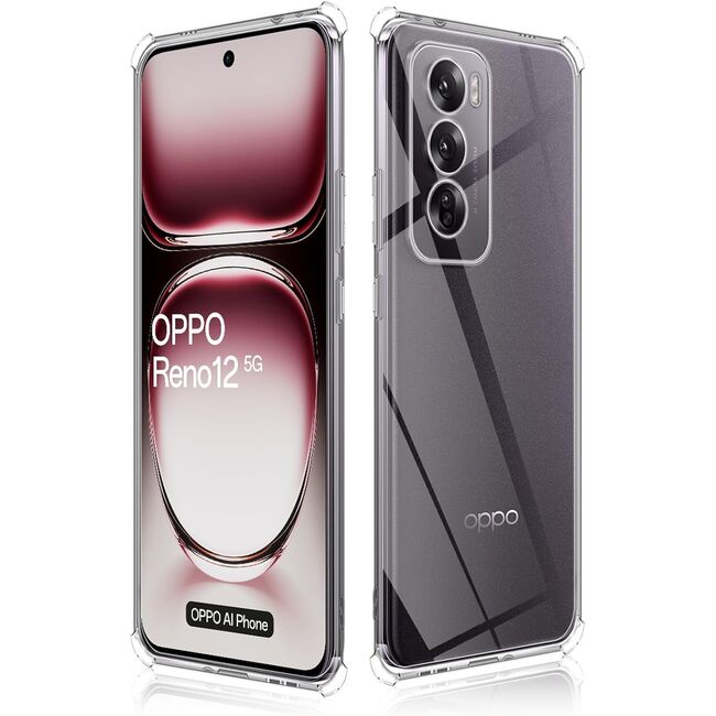 Husa pentru Oppo Reno 12 Anti-Shock 1.5mm reinforced 4 corners, transparent