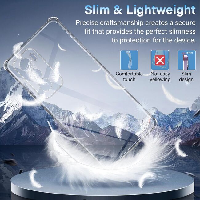 Husa pentru Oppo Reno 12 Pro Anti-Shock 1.5mm reinforced 4 corners, transparent