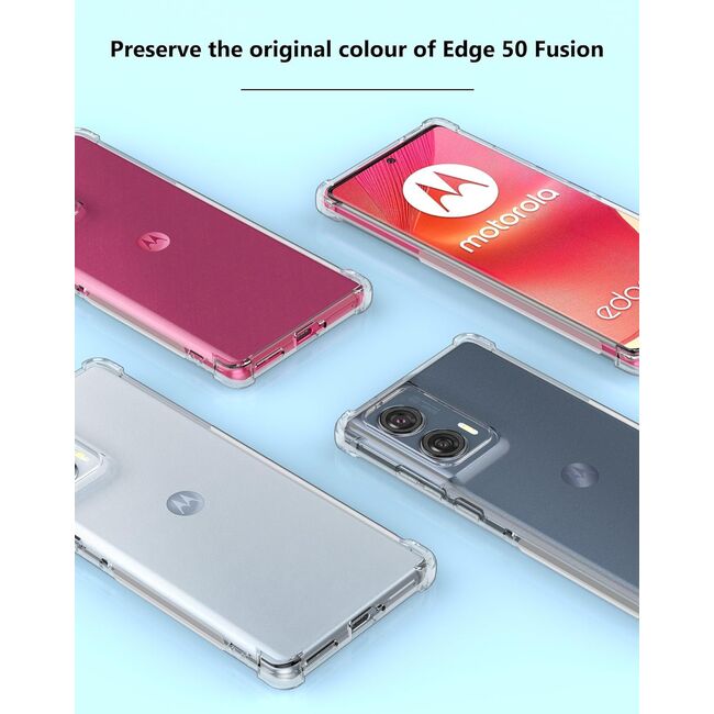 Husa pentru Motorola Edge 50 Fusion Anti-Shock 1.5mm reinforced 4 corners, transparent
