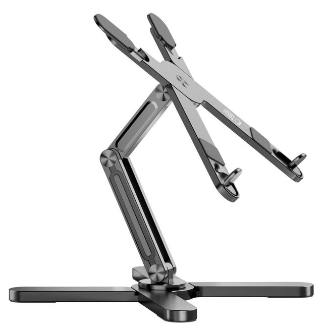 Stand Reglabil ULS200 din Aluminiu – Suport Universal pentru Laptop, MacBook și Tabletă până la 16”, Pliabil, Antiderapant, Design Premium, gri inchis