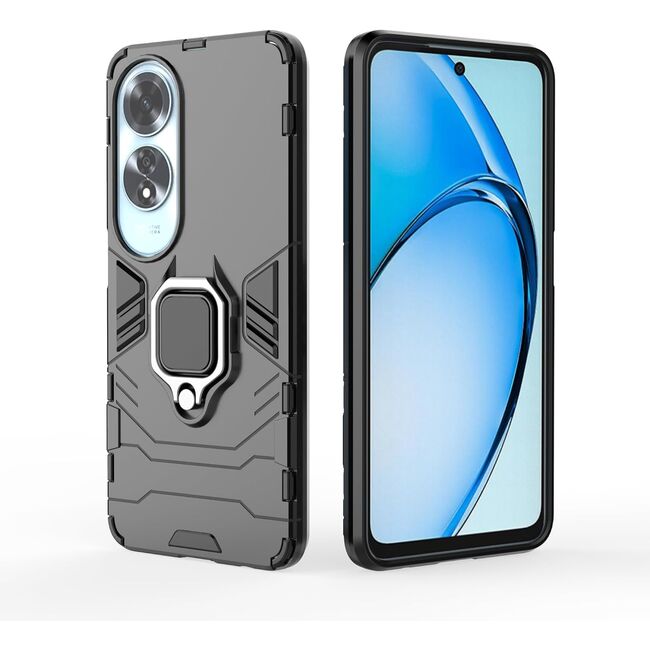 Husa pentru Oppo A60 cu inel Ring Armor Kickstand Tough, negru