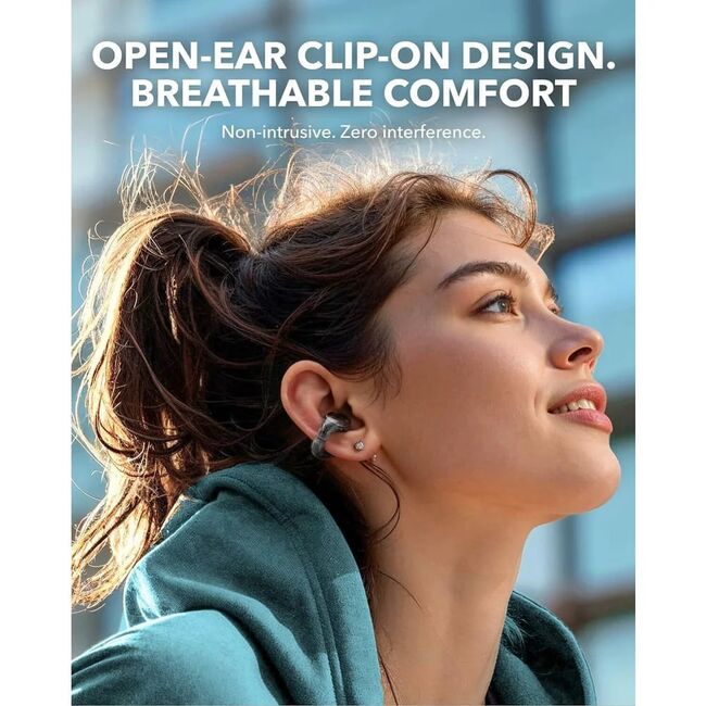 Casti open-ear cu microfon Bluetooth Anker C30i, IPX4, negru