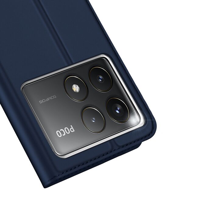 Husa pentru Xiaomi Poco F6 Pro tip carte Dux Ducis Skin Pro, negru