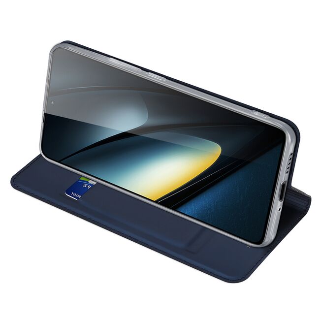 Husa pentru Xiaomi Poco F6 Pro tip carte Dux Ducis Skin Pro, negru