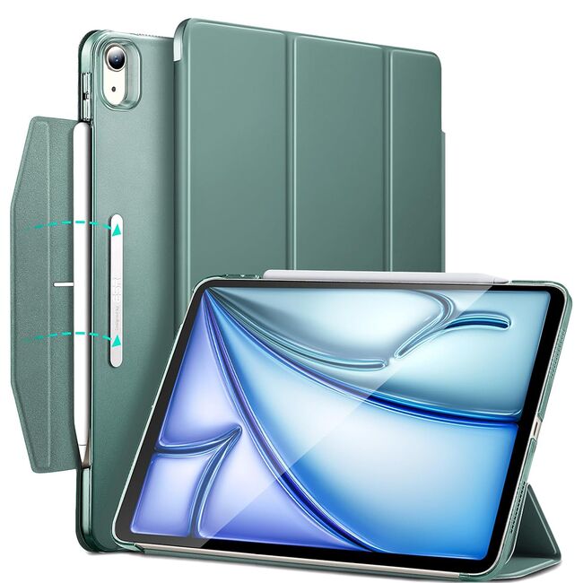 Husa iPad Air 13 2025 / 2024 M3, M2 ESR Ascend Trifold, Forest Green