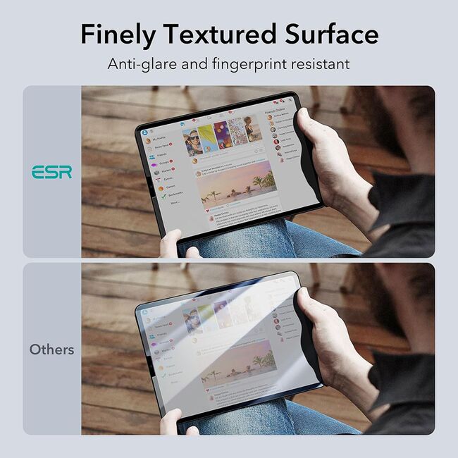 Folie iPad Air 4 / 5 / (2020/2022) / iPad Pro 11 (2018 / 2020 / 2021 / 2022) ESR Paper-Feel Magnetic, privacy