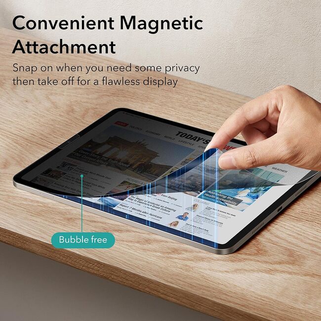Folie iPad Air 4 / 5 / (2020/2022) / iPad Pro 11 (2018 / 2020 / 2021 / 2022) ESR Paper-Feel Magnetic, privacy