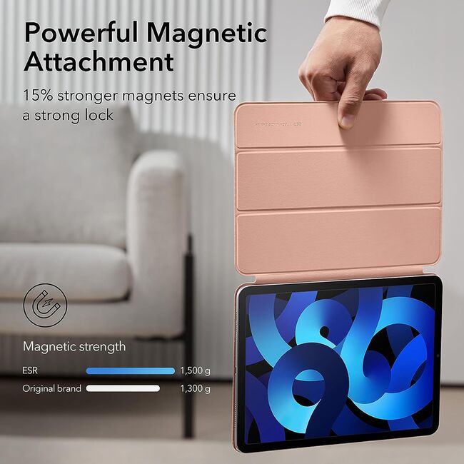 Huse pentru  Apple iPad Air 11 2024 / 2025​ M2, M3 - ESR Rebound Magnetic - pink