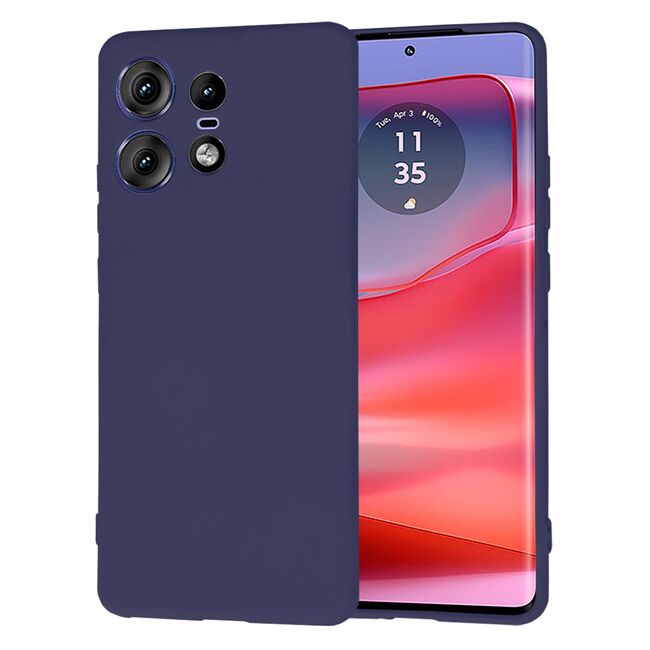 Husa silicon Motorola Edge 50 Pro Techsuit SoftFlex, bleumarin