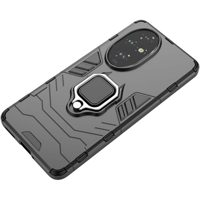 Husa pentru Honor 200 Pro cu inel Ring Armor Kickstand Tough, negru