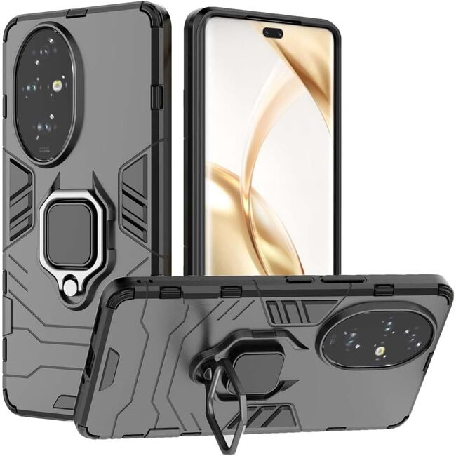 Husa pentru Honor 200 Pro cu inel Ring Armor Kickstand Tough, negru