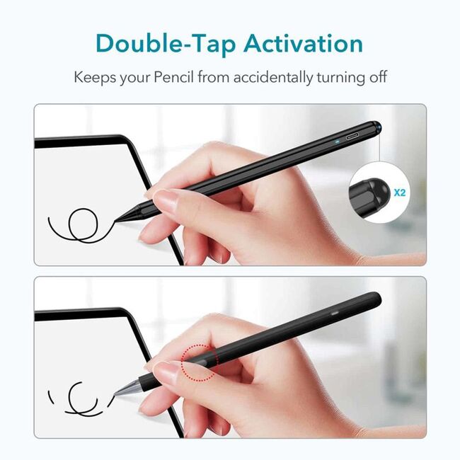 Stylus pen activ Palm Rejection pentru iPad ESR Digital, negru