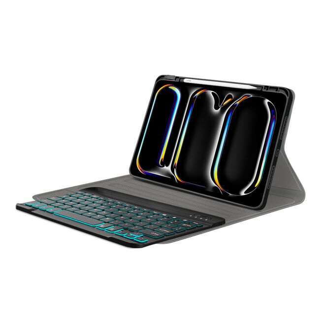 Husa cu tastatura iluminata pentru Apple iPad Pro 11 (2024) M4, negru