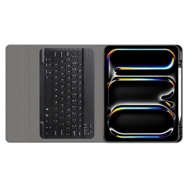 Husa cu tastatura iluminata pentru Apple iPad Pro 11 (2024) M4, negru