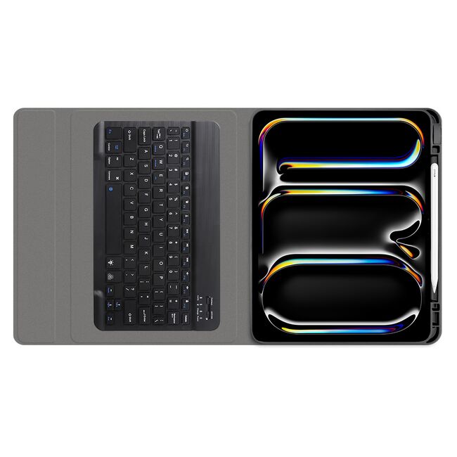 Husa cu tastatura iluminata pentru Apple iPad Pro 13 (2024) M4, negru