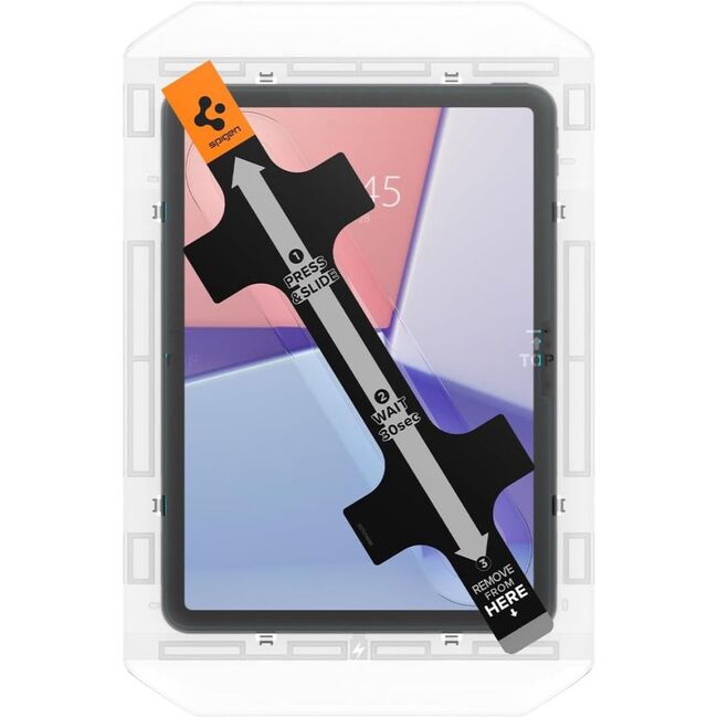 Folie sticla iPad Air 11 2024 / 2025​ M2, M3 Spigen Glas.t R Ez Fit 9H, transparenta