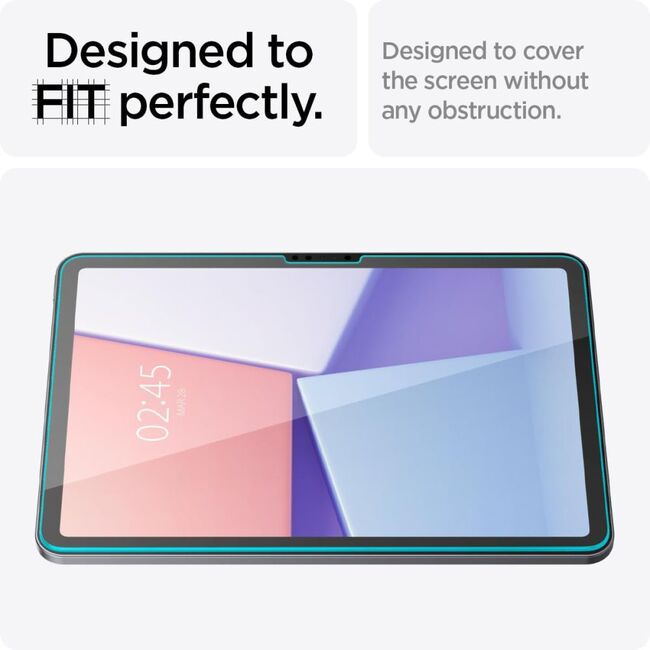 Folie sticla iPad Air 11 2024 / 2025​ M2, M3 Spigen Glas.t R Ez Fit 9H, transparenta