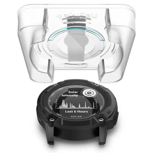 [Pachet 2x] Folie Garmin Instinct 2X Solar Spigen Glas.tR EZ Fit, transparenta