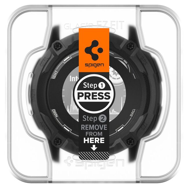 [Pachet 2x] Folie Garmin Instinct 2X Solar Spigen Glas.tR EZ Fit, transparenta