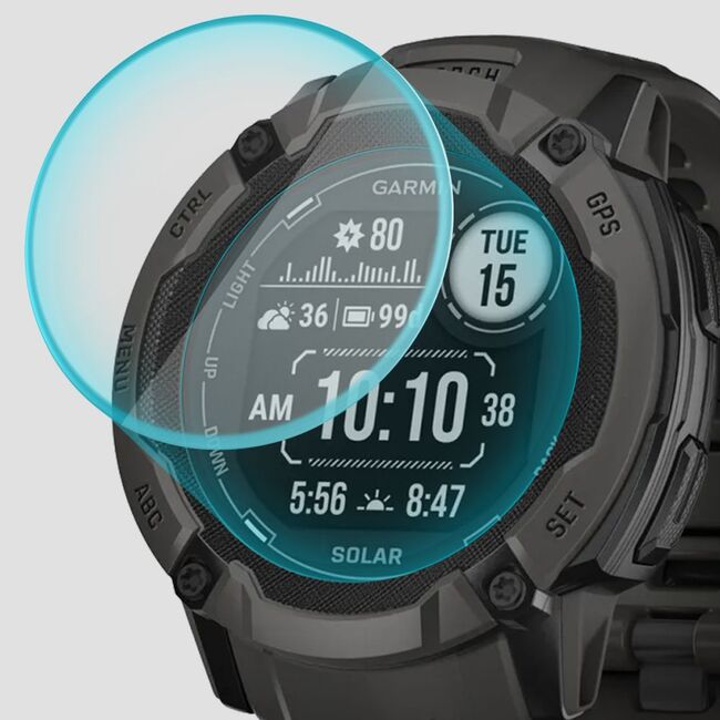 [Pachet 2x] Folie Garmin Instinct 2X Solar Spigen Glas.tR EZ Fit, transparenta