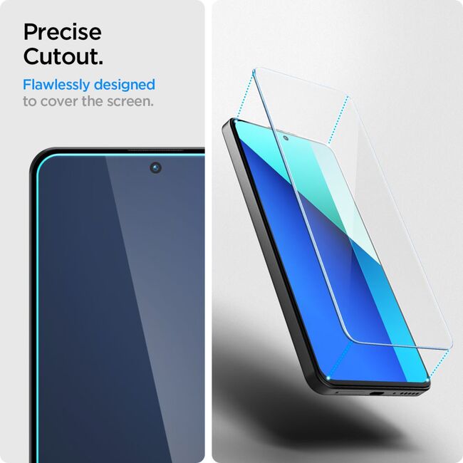 [Pachet 2x] Folie Xiaomi Redmi Note 13 4G Spigen Glas.tR Slim, transparenta